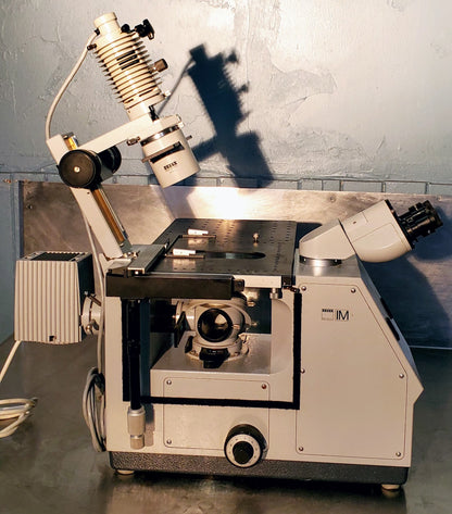 ZEISS IM INVERTED MICROSCOPE 3 OBJECTIVES 100% WORKING FREE SHIP WATCH VIDEO