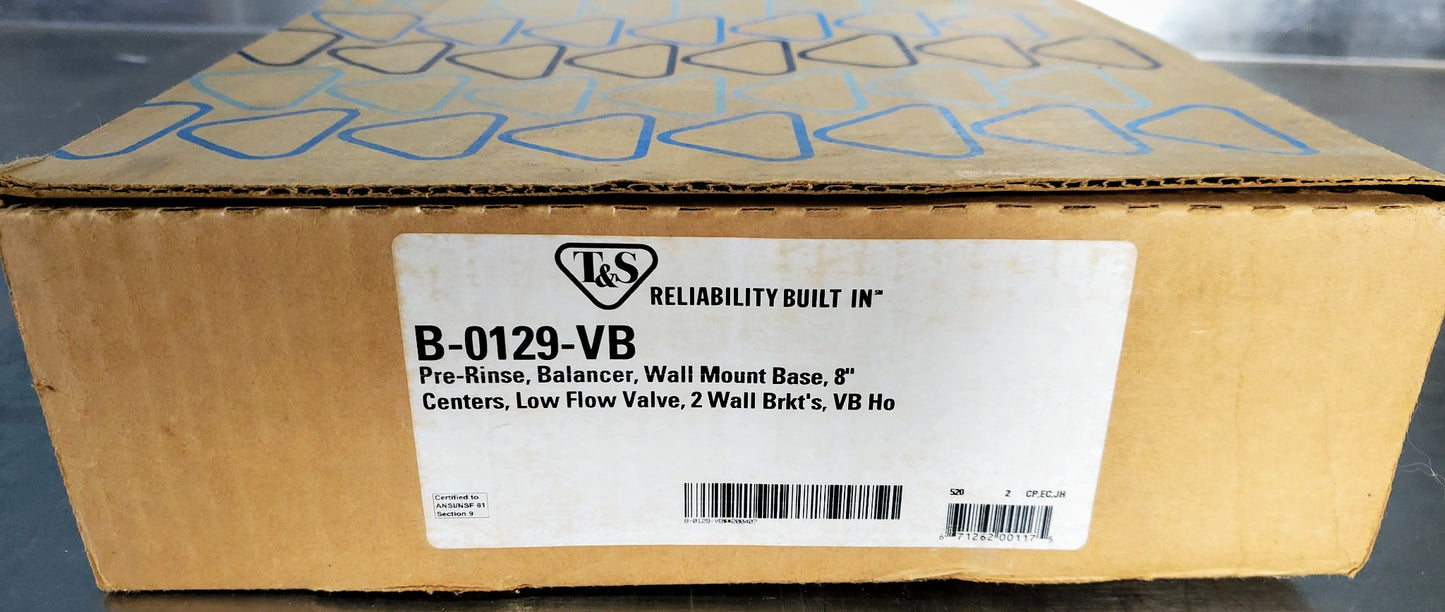 BrandNew OEM TS® B-0129-VB Pre-Rinse Balancer WallMount 8" LowFlow Valve VB Hose