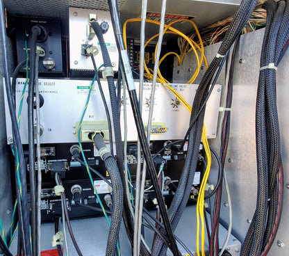 AIRCO EDWARDS TEMESCAL ELECTRON BEAM DEPOSITION COLUMN SYSTEM SWEEP VERSAVAC 5