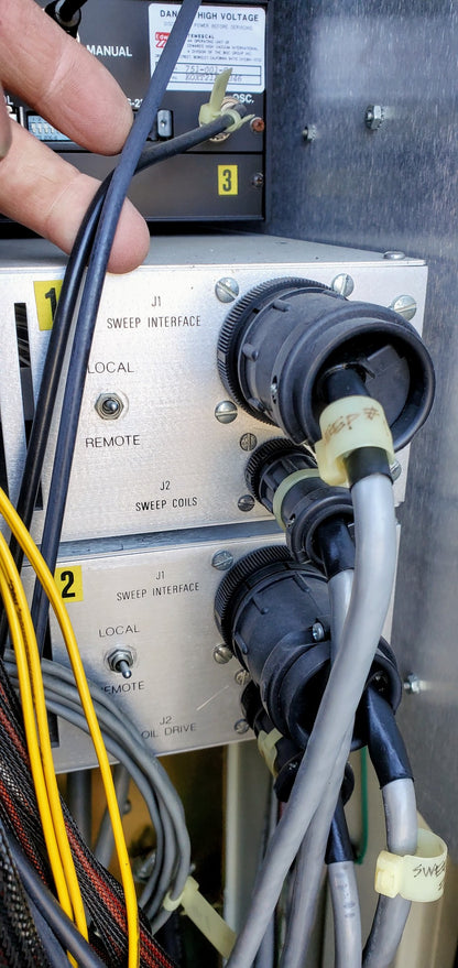 AIRCO EDWARDS TEMESCAL ELECTRON BEAM DEPOSITION COLUMN SYSTEM SWEEP VERSAVAC 5