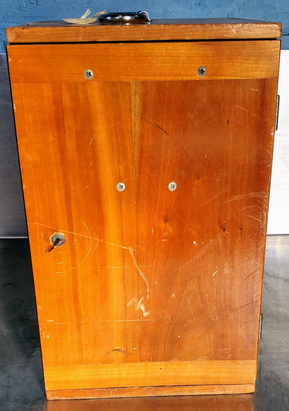 RARE BAUSCH LOMB MONOLUX OBJECTIVE MICROSCOPE BAKELITE VIEWER WOOD CASE FREESHIP