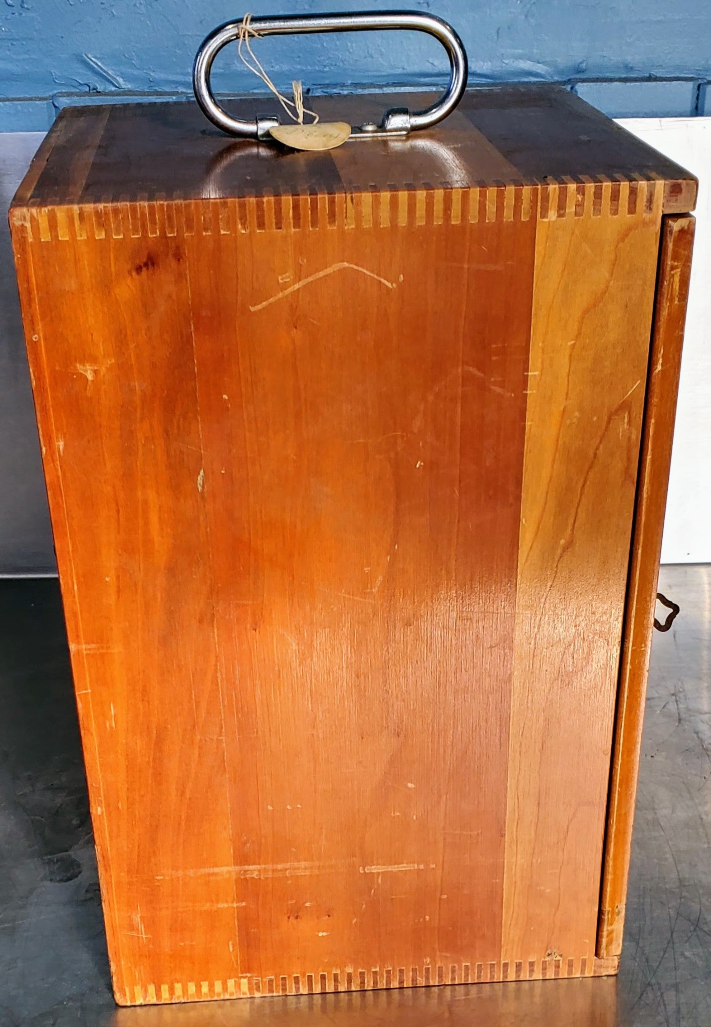 RARE BAUSCH LOMB MONOLUX OBJECTIVE MICROSCOPE BAKELITE VIEWER WOOD CASE FREESHIP