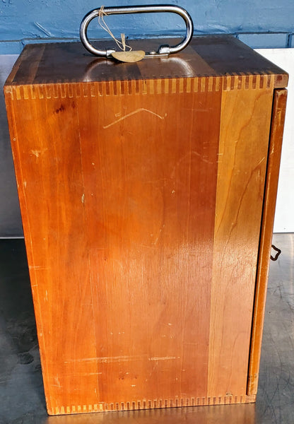 RARE BAUSCH LOMB MONOLUX OBJECTIVE MICROSCOPE BAKELITE VIEWER WOOD CASE FREESHIP