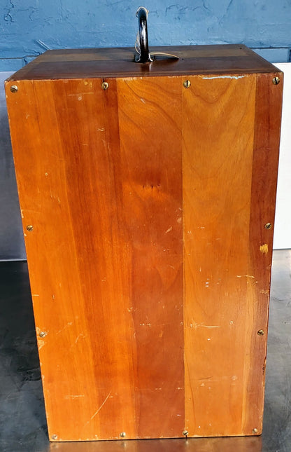 RARE BAUSCH LOMB MONOLUX OBJECTIVE MICROSCOPE BAKELITE VIEWER WOOD CASE FREESHIP