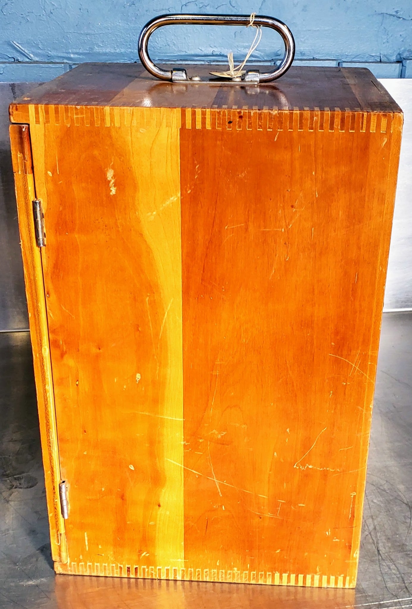 RARE BAUSCH LOMB MONOLUX OBJECTIVE MICROSCOPE BAKELITE VIEWER WOOD CASE FREESHIP