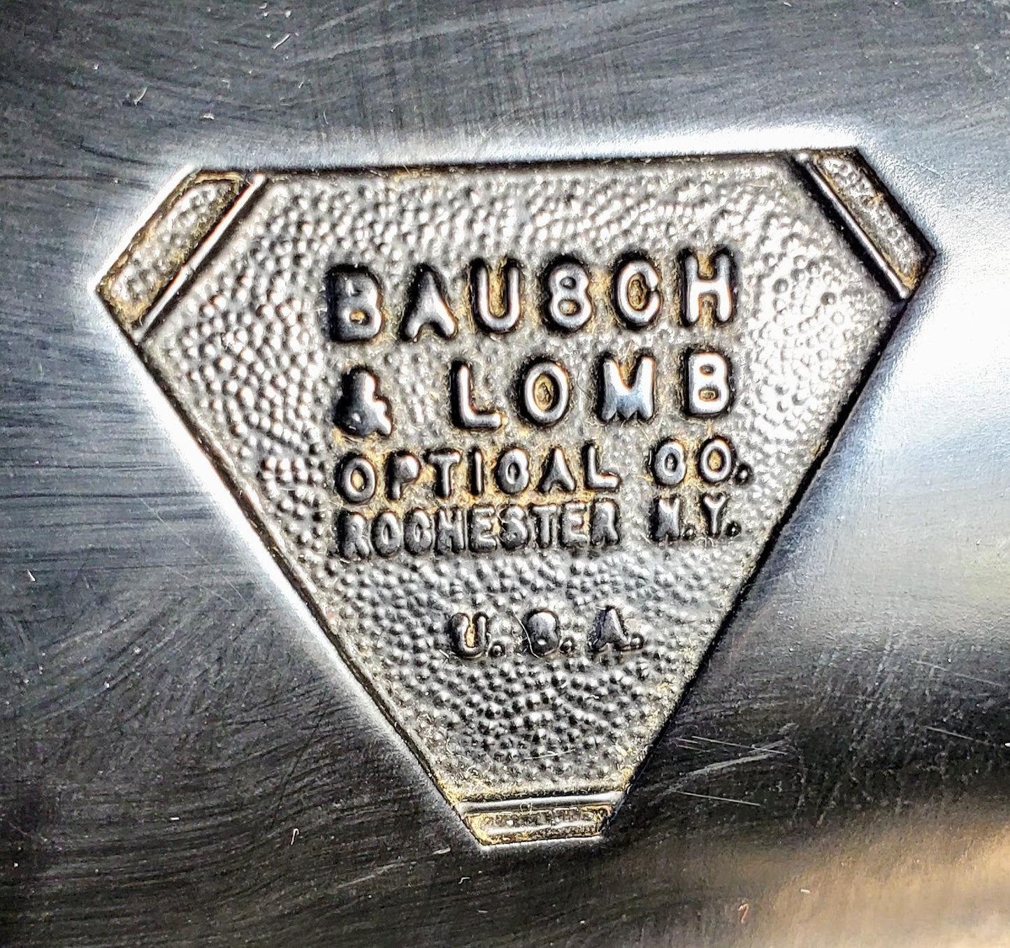 RARE BAUSCH LOMB MONOLUX OBJECTIVE MICROSCOPE BAKELITE VIEWER WOOD CASE FREESHIP