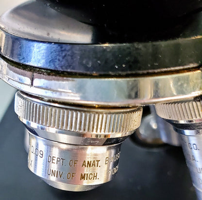 RARE BAUSCH LOMB MONOLUX OBJECTIVE MICROSCOPE BAKELITE VIEWER WOOD CASE FREESHIP