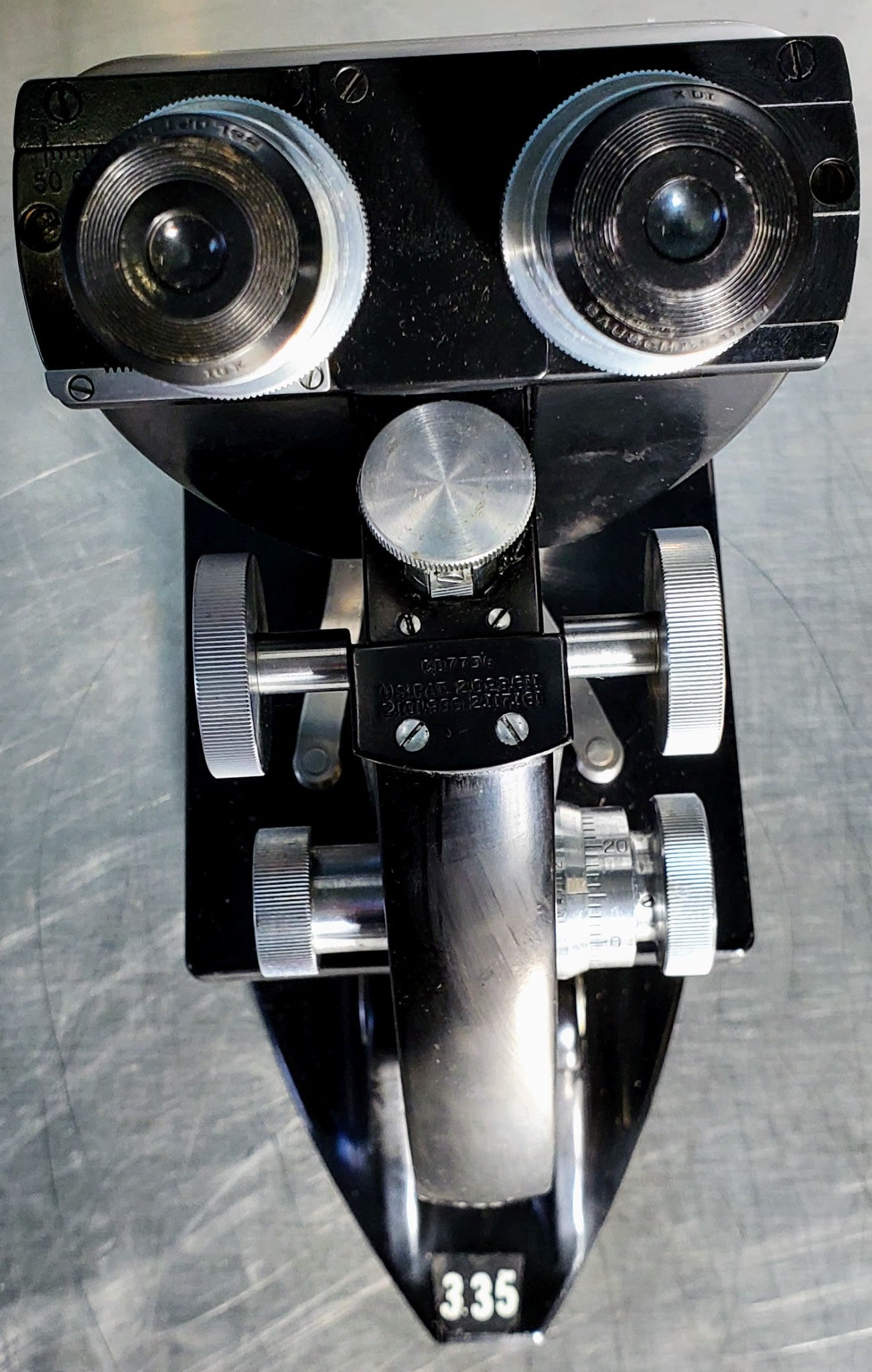 RARE BAUSCH LOMB MONOLUX OBJECTIVE MICROSCOPE BAKELITE VIEWER WOOD CASE FREESHIP