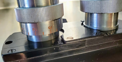 RARE BAUSCH LOMB MONOLUX OBJECTIVE MICROSCOPE BAKELITE VIEWER WOOD CASE FREESHIP