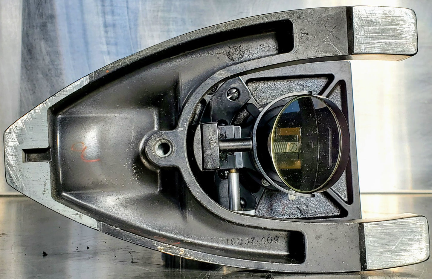 RARE BAUSCH LOMB MONOLUX OBJECTIVE MICROSCOPE BAKELITE VIEWER WOOD CASE FREESHIP