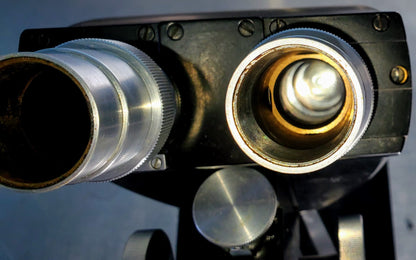 RARE BAUSCH LOMB MONOLUX OBJECTIVE MICROSCOPE BAKELITE VIEWER WOOD CASE FREESHIP