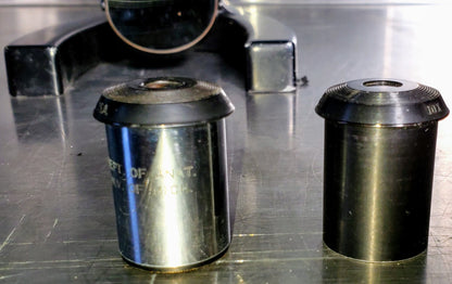 RARE BAUSCH LOMB MONOLUX OBJECTIVE MICROSCOPE BAKELITE VIEWER WOOD CASE FREESHIP