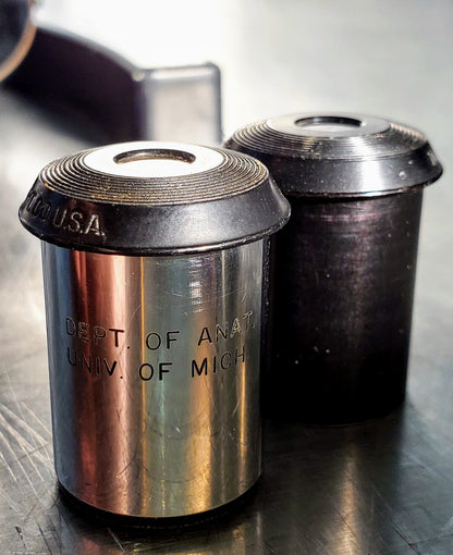 RARE BAUSCH LOMB MONOLUX OBJECTIVE MICROSCOPE BAKELITE VIEWER WOOD CASE FREESHIP