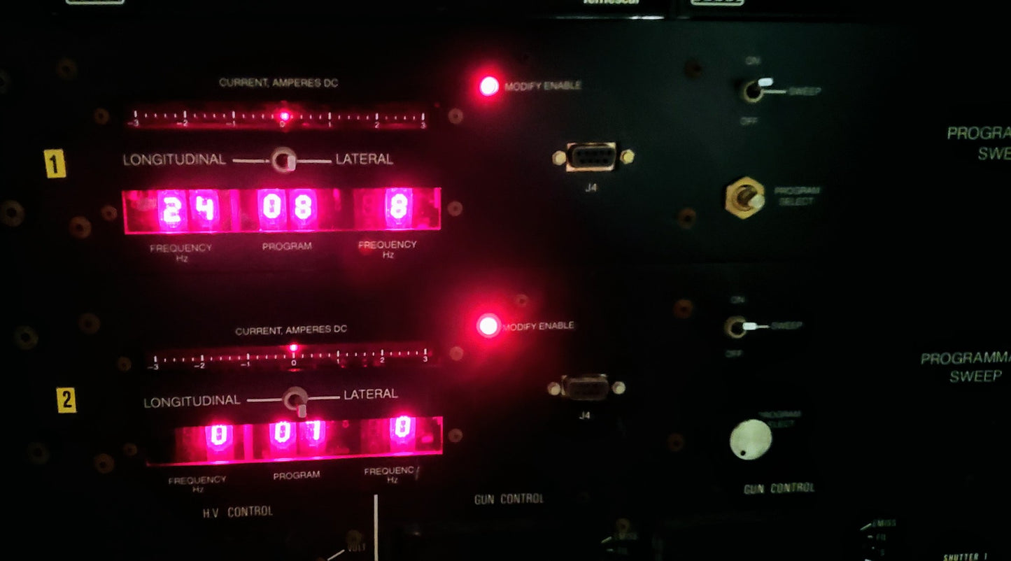 AIRCO EDWARDS TEMESCAL ELECTRON BEAM DEPOSITION COLUMN SYSTEM SWEEP VERSAVAC 5