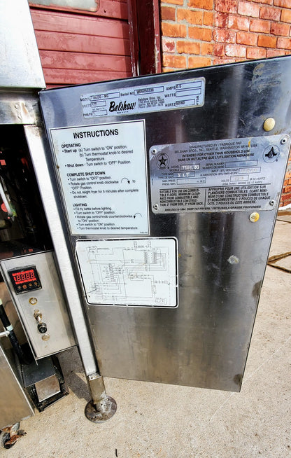 BELSHAW 718LCG NATURAL GAS 18x26 DONUT FRYER and SF18 SHORTENING FILTER FREESHIP