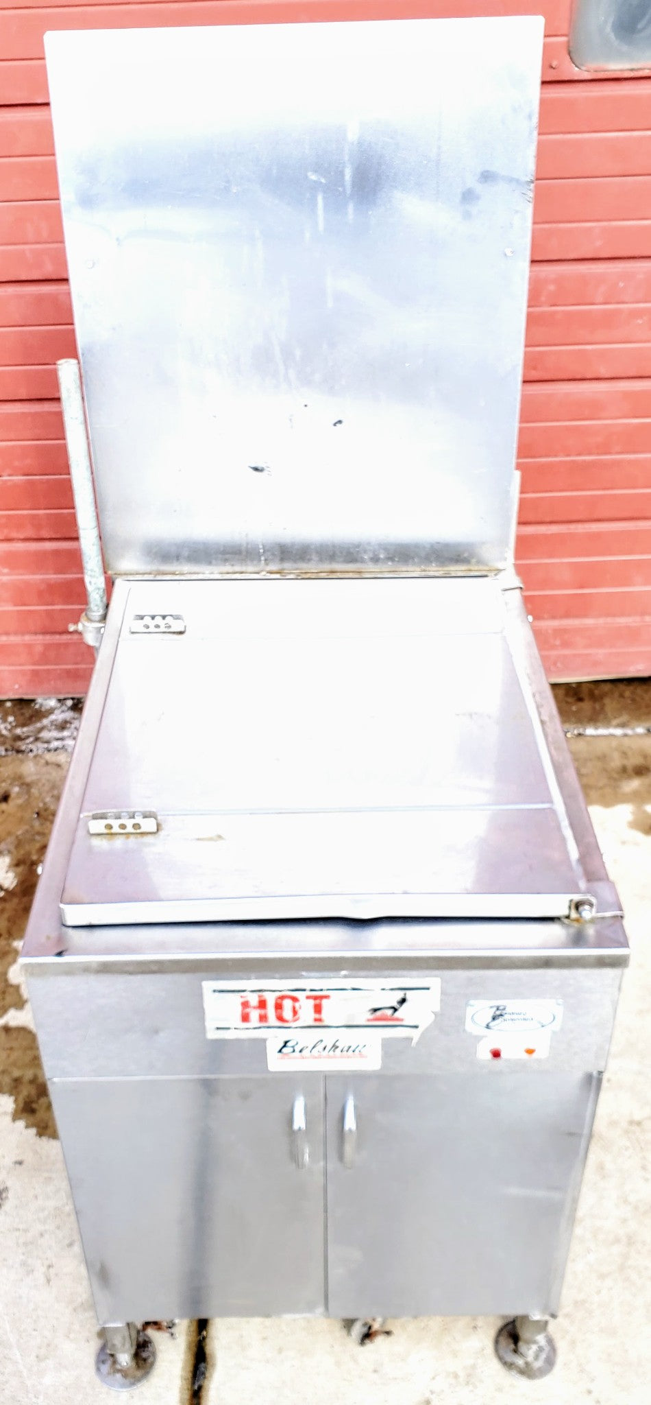 BELSHAW 718LCG NATURAL GAS 18x26 DONUT FRYER and SF18 SHORTENING FILTER FREESHIP