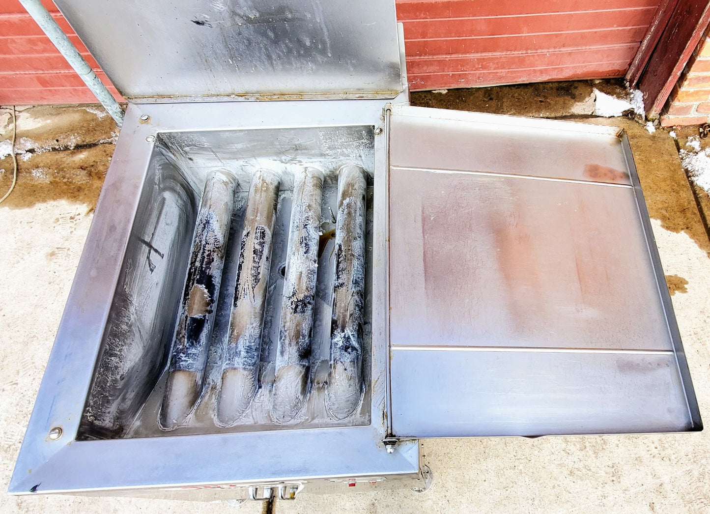 BELSHAW 718LCG NATURAL GAS 18x26 DONUT FRYER and SF18 SHORTENING FILTER FREESHIP