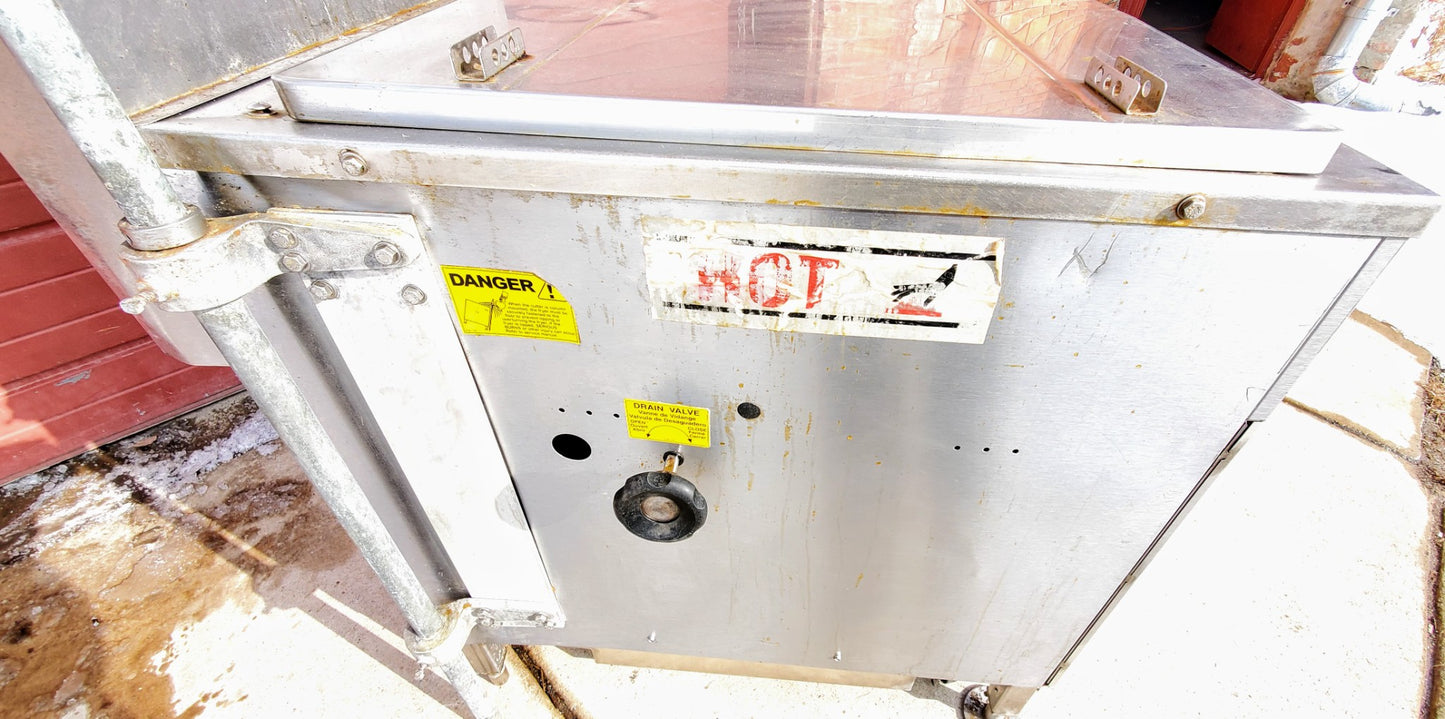 BELSHAW 718LCG NATURAL GAS 18x26 DONUT FRYER and SF18 SHORTENING FILTER FREESHIP