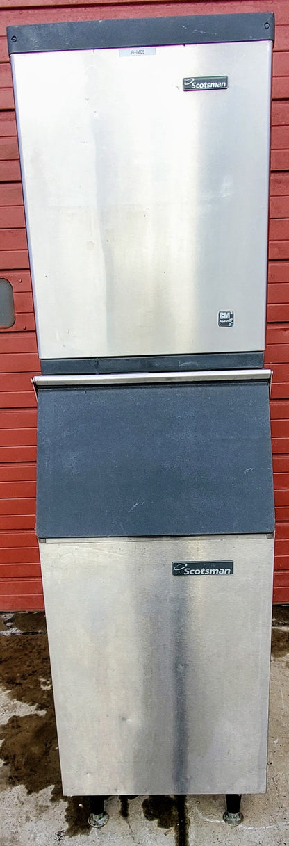 SCOTSMAN 480lbsDay CME AIR COOLED ICE MACHINE BH360S BIN WATCH VIDEO FREE SHIP
