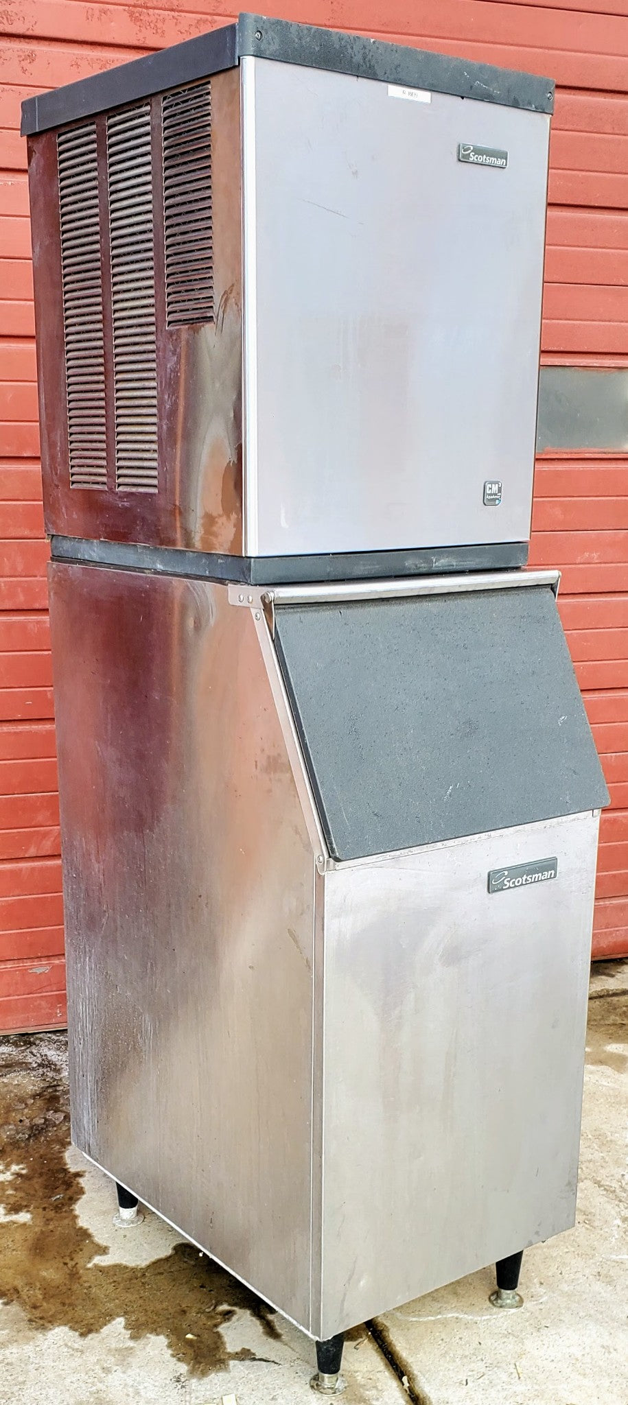 SCOTSMAN 480lbsDay CME AIR COOLED ICE MACHINE BH360S BIN WATCH VIDEO FREE SHIP