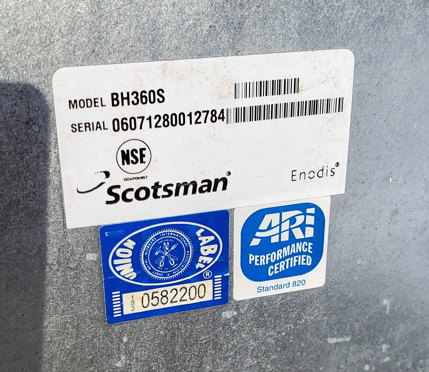 SCOTSMAN 480lbsDay CME AIR COOLED ICE MACHINE BH360S BIN WATCH VIDEO FREE SHIP
