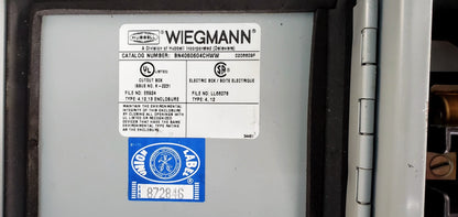 HUBBELL WIEGMANN BN4060604CHWW ELECTRICAL ENCLOSURE & L16‑20 LOCK PLUG FREESHIP