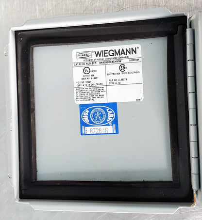 HUBBELL WIEGMANN BN4060604CHWW ELECTRICAL ENCLOSURE & L16‑20 LOCK PLUG FREESHIP