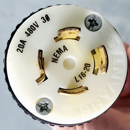 HUBBELL WIEGMANN BN4060604CHWW ELECTRICAL ENCLOSURE & L16‑20 LOCK PLUG FREESHIP