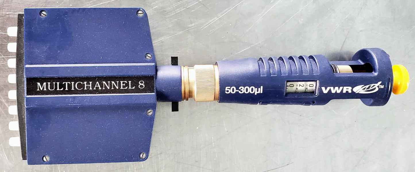 VWR 50-300 ul 8 MULTICHANNEL PIPETTE PIPETTOR FREE SHIPPING