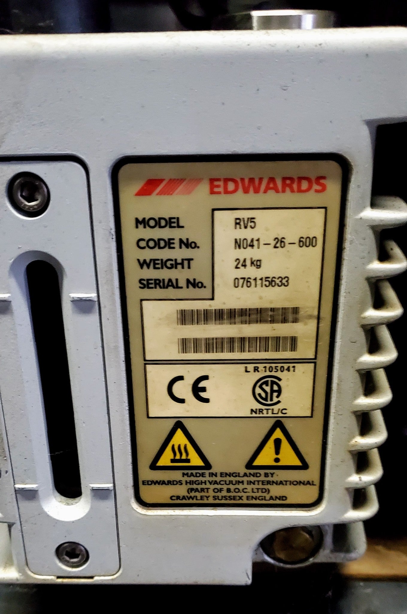 EDWARDS RV5 ROTARY VANE VACUUM PUMP WATCH VIDEO FREE SHIPPING