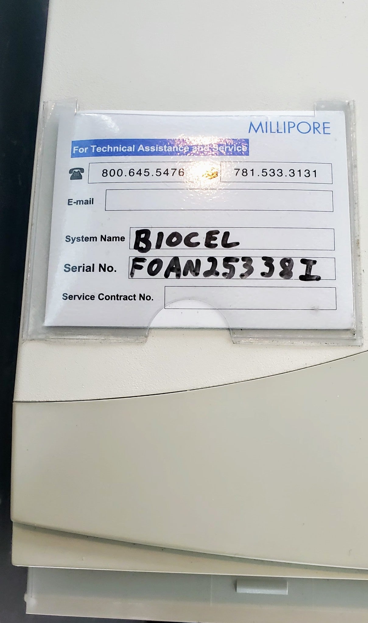 MILLI-Q BIOCEL ZMQS60F0Y WATER PURIFICATION SYSTEM FREE SHIPPING