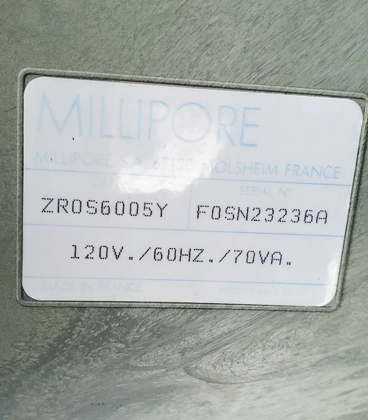 MILLI-Q BIOCEL ZMQS60F0Y WATER PURIFICATION SYSTEM FREE SHIPPING