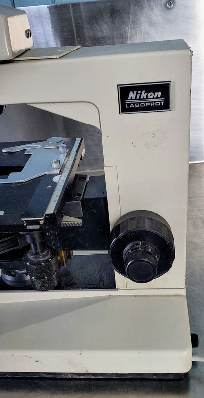 PERFECT NIKON LABOPHOT PHASE CONTRAST MICROSCOPE 4OBJECTIVES PFX TURRET WARRANTY