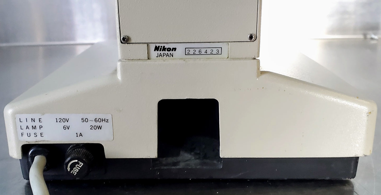 PERFECT NIKON LABOPHOT PHASE CONTRAST MICROSCOPE 4OBJECTIVES PFX TURRET WARRANTY