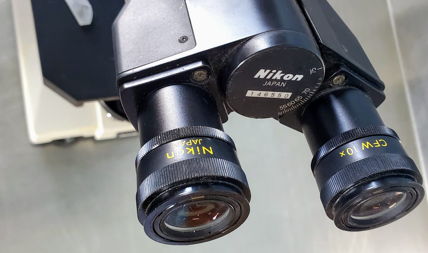 PERFECT NIKON LABOPHOT PHASE CONTRAST MICROSCOPE 4OBJECTIVES PFX TURRET WARRANTY