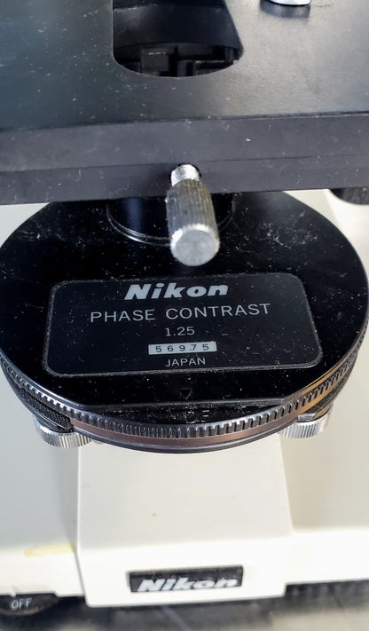 PERFECT NIKON LABOPHOT PHASE CONTRAST MICROSCOPE 4OBJECTIVES PFX TURRET WARRANTY
