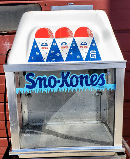 SNO-KONES BLIZ-WHIZ 1001 ICE SHAVER 120VELETRIC COUNTERTOP WATCH VIDEO FREE SHIP