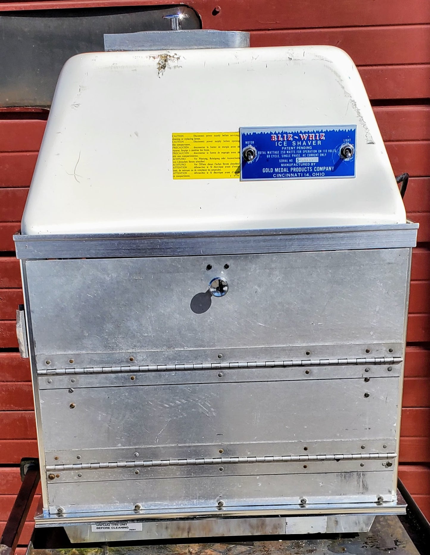 SNO-KONES BLIZ-WHIZ 1001 ICE SHAVER 120VELETRIC COUNTERTOP WATCH VIDEO FREE SHIP