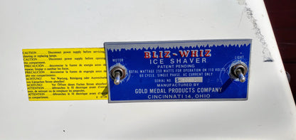 SNO-KONES BLIZ-WHIZ 1001 ICE SHAVER 120VELETRIC COUNTERTOP WATCH VIDEO FREE SHIP