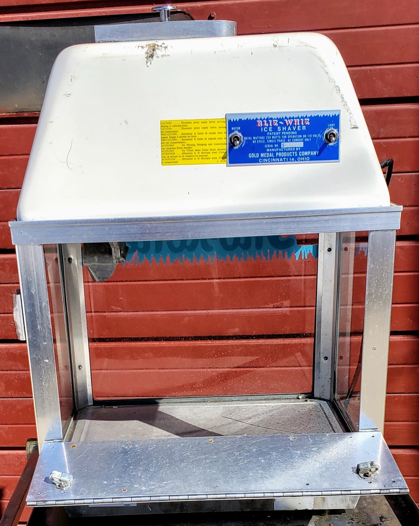 SNO-KONES BLIZ-WHIZ 1001 ICE SHAVER 120VELETRIC COUNTERTOP WATCH VIDEO FREE SHIP