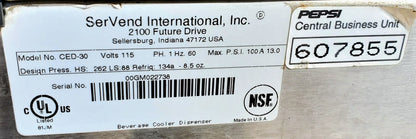 SERVEND CED-30 SODA CARB NON 6 VALVE POST MIX DISPENSER WATCH VIDEO FREE SHIPPIN