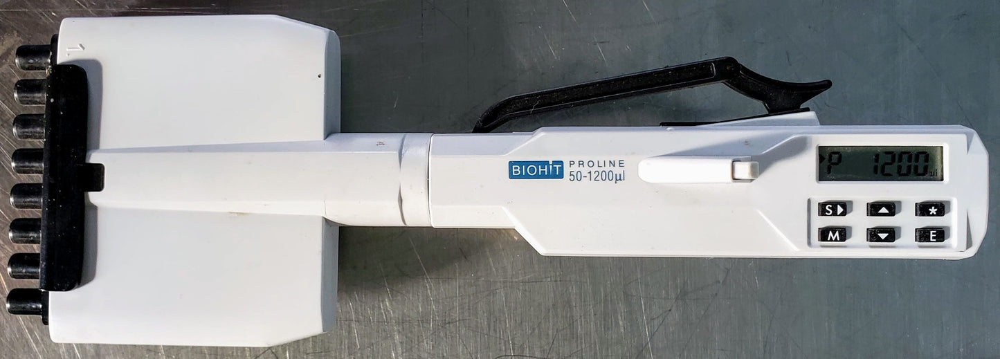 SARTORIUS BIOHIT PROLINE 50-120ul 6CHANNEL PIPETTE & CHARGER WATCHVIDEO FREESHIP