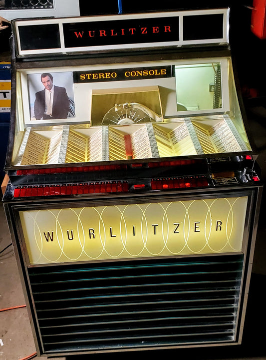 1965 VINTAGE WURLITZER JUKEBOX MODEL 3000 45rpm RECORDS WATCH VIDEO FREE SHIP