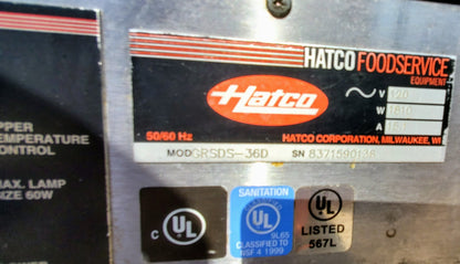 HATCO MODEL GRSDS-36D SLANT MERCHANDISING DISPLAY WARMER WATCH VIDEO FREE SHIP