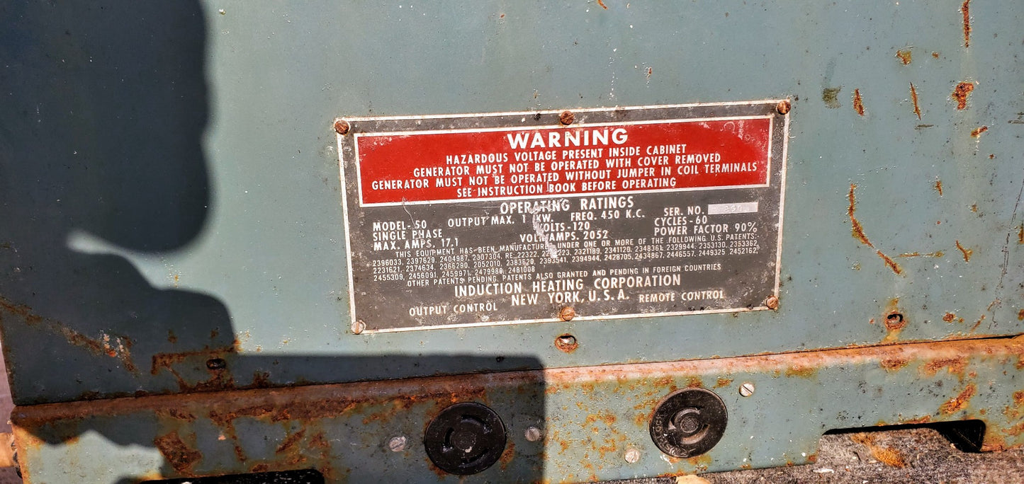 THER-MONIC 50 SPECIALTY INDUCTION HEATER GENERATOR TAYLOR WATCH VIDEO FREE SHIP