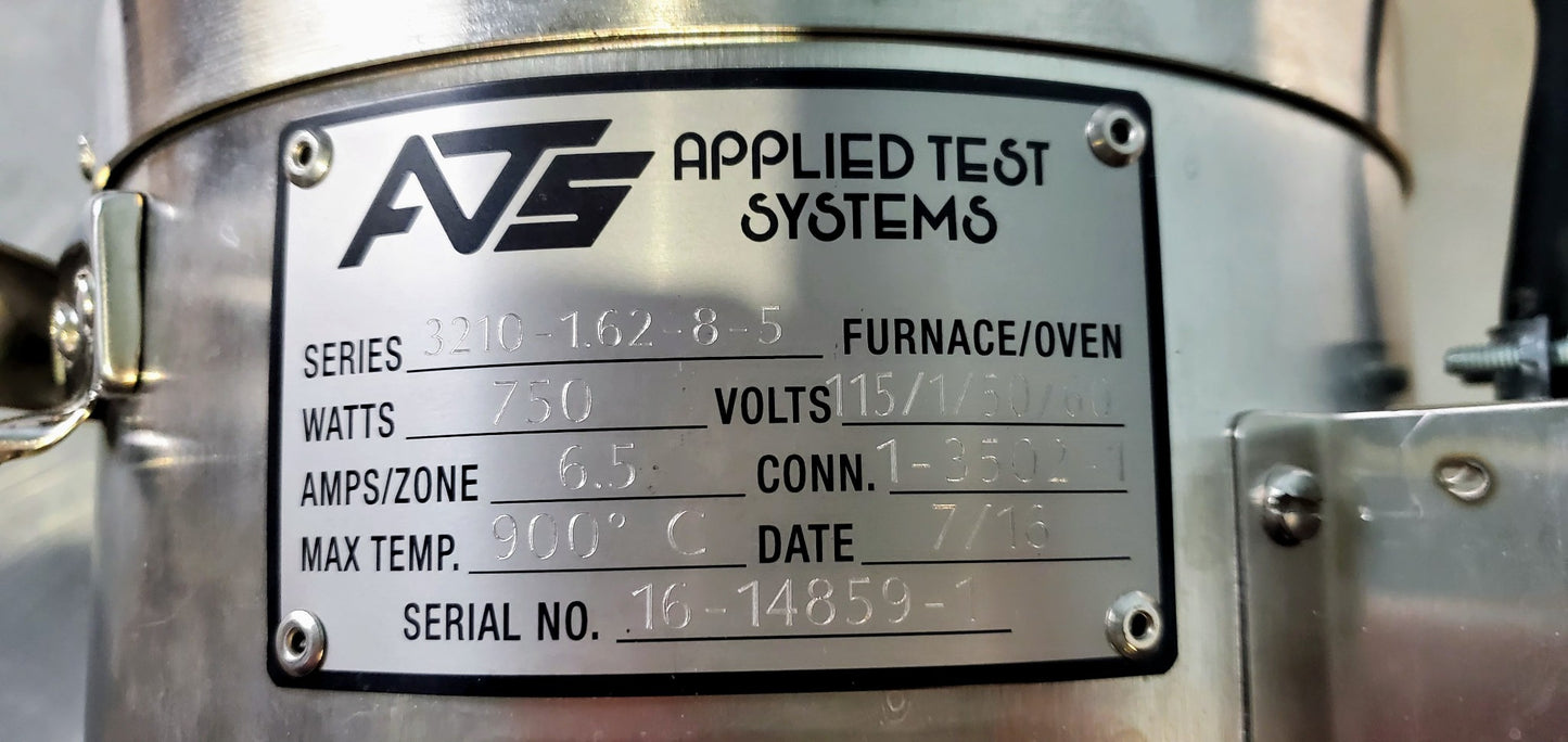 APPLIED TEST SYSTEMS Series 3210 SPLIT TUBE FURNACE 1652°F (900°C) FREE SHIPPING