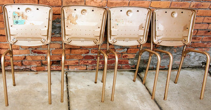 RARE DESIGN SET 4 VINTAGE KITCHEN CHAIRS by HAMILTON COSTCO of INDIANA FREESHIP