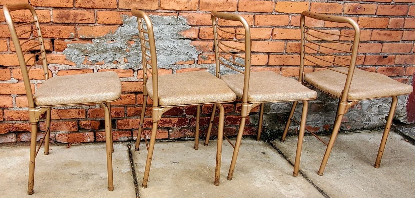 RARE DESIGN SET 4 VINTAGE KITCHEN CHAIRS by HAMILTON COSTCO of INDIANA FREESHIP