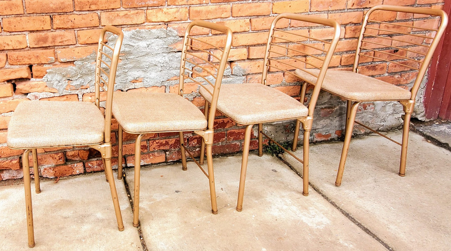 RARE DESIGN SET 4 VINTAGE KITCHEN CHAIRS by HAMILTON COSTCO of INDIANA FREESHIP