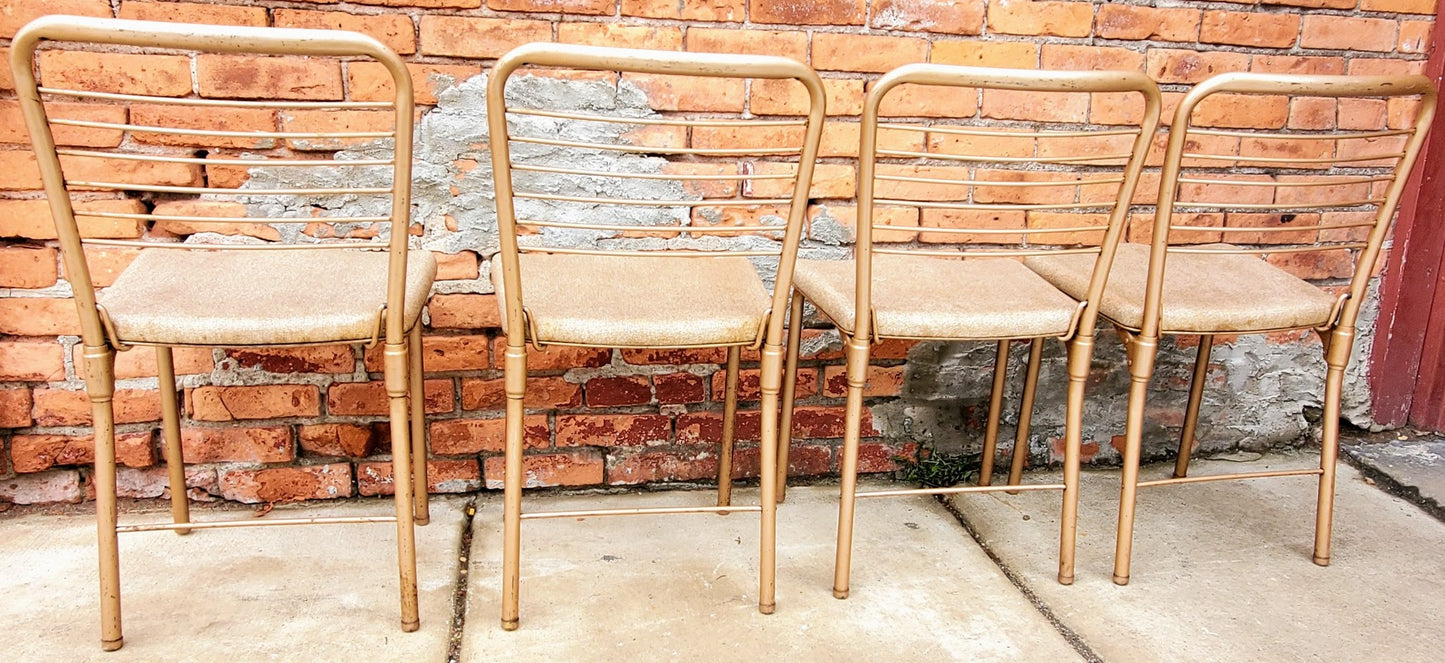 RARE DESIGN SET 4 VINTAGE KITCHEN CHAIRS by HAMILTON COSTCO of INDIANA FREESHIP